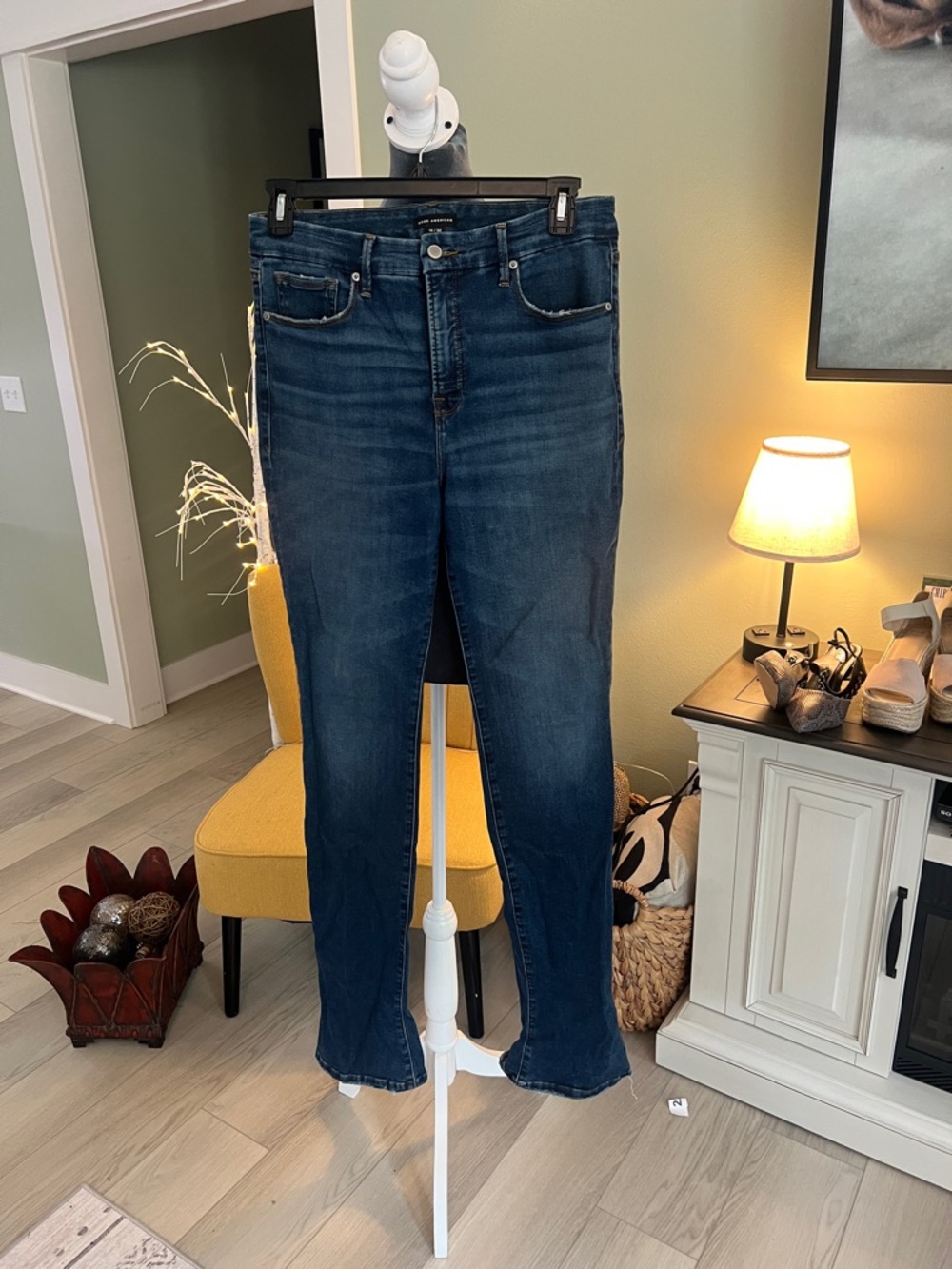 BOGO! Good American Dark Blue Straight Leg leg jeans. Pick another Jean for free